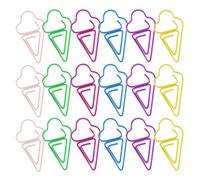 VALICLUD 30pcs Ice Cream Bookmarks Decorative Paper Clips Metal Cute Fun Unique Design Resistant to Deformation for Home School Office Use Random Color