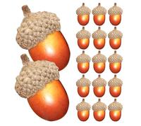 VALICLUD 30pcs Mini Faux Acorns for Crafts Realistic Artificial Small Acorn Decorations for Home Table Decor Fall Thanksgiving and Christmas Parties