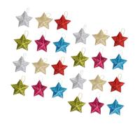 VALICLUD 30pcs Pentagram Pendant Star Shaped Christmas Ornaments Iridescent Party Decorations Jumbo Christmas Baubles Ornaments Xmas Tree Star DIY Small Banner Plastic