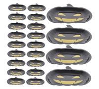 VALICLUD 30pcs Pumpkin Paper Plates Halloween Party Supplies with Playful Pumpkin Face Design Autumn Paper Plates for Snacks and Dinner Lightweight Festive Tray for Halloween Decorations