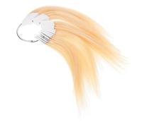 VALICLUD 30pcs Real Human Hair Color Rings Testing Samples Hair Stylist Supplies Test Strands for Salon Bleaching and Dyeing Effects Color Chart