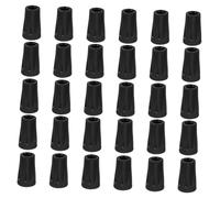 VALICLUD 30pcs Round Head Walking Cane Tips Shock Absorbing Rubber Trekking Pole Accessories Heavy Duty Non Slip Replacement Ferrules for Stability and Joint Comfort Rough Terrain