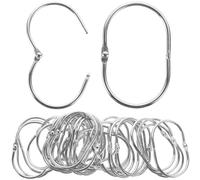 VALICLUD 30pcs Shower Curtain Hooks Shower Curtain Rings Metal with Unique Design Delicate Appearance Silver Rust-resistant Easy to Use Widely Applied for Bathroom