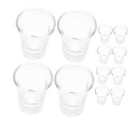 VALICLUD 36pcs Glass Communion Cups for Church Service Standard Holy Drinkware Fits Communion Trays Reusable Clear Chalice for Home Office Kitchen Tabletop Supplies