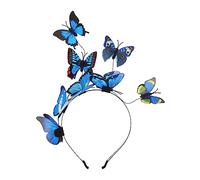 VALICLUD 3D Butterfly Headband for Parties Halloween Costume Accessory Sparkly Hair Hoop for Festivals Suitable for Women and Girls Festive Photo Prop