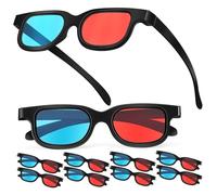 VALICLUD 3d Movie Glasses 10 Pairs Red Blue Anaglyph Ultra-light for Theater Screens and Computer Monitors