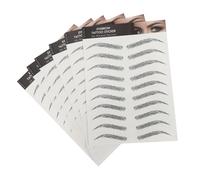 VALICLUD 3d Waterproof Eyebrow Stickers False Eyebrows Temporary Black 6 Sheets 10 Pairs Imitation Hair-like Brow Stickers for Natural Look Makeup