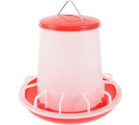 VALICLUD 3kg Thickened Chick Feeder with Lid, Anti-Spill Hanging Poultry Container for Chick Feeding, Automatic Chicken Feeder Suitable for Small Flock Supplies