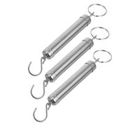VALICLUD 3Pcs 5Kg Manual Spring Scales with Hook, Compact Portable Mechanical Weighing Equipment for Vegetables and Travel Luggage, Silver Small Tension Scales for Market Use