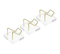 VALICLUD 3pcs Acrylic and Metal Gemstone Display Stands with Simple Heart Shape Design, Organised Storage Riser for Minerals, for Offices and Bookstores