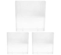 VALICLUD 3pcs Acrylic Wall Mounted Brochure Holder for A4 and A5 Display