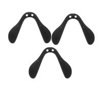 VALICLUD 3pcs Adjustable Nose Pads for Eyeglasses and Cycling Glasses Slip Nose Cushions with and Curvature Comfortable Bridge Support for Sunglasses and Optical Frames Black