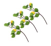VALICLUD 3pcs Artificial Lemon Twigs Decor Plastic Fake Plant Branches for Vase Arrangement Home Decoration Lemon Cutting Style Faux Greenery for Flower Arrangement Branch