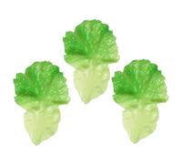 VALICLUD 3Pcs Artificial Lettuce Leaves Simulation Plastic Faux Green Vegetable Props for Realistic Food Photography Home Kitchen Decor Relaxing Ambiance