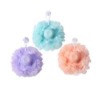VALICLUD 3pcs Automatic Foam Dispensing Bath Pouf with Handle Large Shower Puff Exfoliating Body Scrubber for Sensitive Skin Rapid Lathering and Deep Cleaning