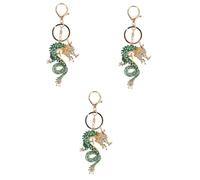 VALICLUD 3pcs Bag Hanging Dragon Keychains Animal Keychain Charm Zinc Alloy Dragon-Shaped Ornament for Occasions