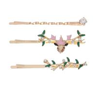 VALICLUD 3pcs Bobby Pin Side Hair Clip Metal Rhinestones Decorative Practical Shiny Creative Hair Accessories for Women New Year Birthday