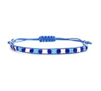 VALICLUD 3pcs Bohemia Style Handmade Beads Bracelets Blue Wrap Charm Jewelry Set for Tourism Commemorative
