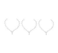 VALICLUD 3pcs Bridal Rhinestone Forehead Chain Headpiece Elegant Teardrop Design for Weddings Parties and Special Events and Comfortable Accessories for Brides and Bridesmaids