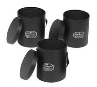 VALICLUD 3pcs Bucket Blossom Round Bouquet Wedding Decorations Floral Faux Florist Supplies Boxes Flower Boxes Flower Bucket Black Cardboard