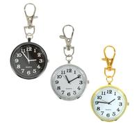 VALICLUD 3pcs Buckle Pocket Watch Key Chain Set for Nurses and Elderly, Lightweight Zinc Alloy Chest Watch Key Buckle, Easy to Hang and Check Time, Suitable for Belts and Nurse's Day
