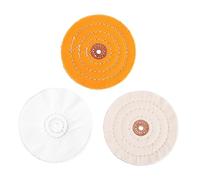 VALICLUD 3pcs Buffing Wheel Pad Set for Bench Buffer Tools Durable Cloth Polishing Discs for Jewelry and Finishing Achieve Smooth Uniform Results with Minimal Smearing