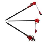VALICLUD 3pcs Chinese Hair Sticks Retro Wooden Hairpins with Tassel Design for Women Traditional Vintage Hair Accessories for Weddings and Formal Events