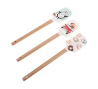 VALICLUD 3pcs Christmas Baking Scraper Cake Decorating Kitchen Utensil Cheese Spreaders Christmas Spatula Cake Smoothers Xmas Dish Scraper Baking Supplies Butter Spreader