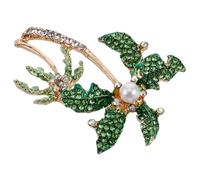 VALICLUD 3pcs Coconut Palm Alloy Brooch Shiny Rhinestone Breastpin Fashion Accessory for Women Girls