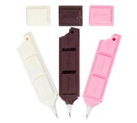 VALICLUD 3pcs Creative Chocolate Shaped Ballpoint Pen Set Smooth Writing Plastic Gel Pens and Students Pencil Case Stationery Collection