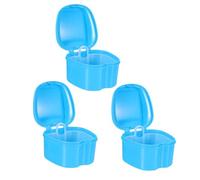 VALICLUD 3pcs Denture Storage Case Plastic Mini Case for Dental Orthodontic Care Denture Container for Oral Fake Tooth Organizer