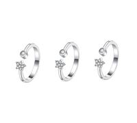 VALICLUD 3pcs Elegant Star Ring for Women Ring Sizer Jewelry Fashion Finger Simple