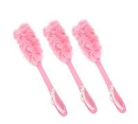 VALICLUD 3pcs Exfoliating Bath Brush with Long Handle Deep Cleaning Body Scrubbing Tool for Comfortable and Practical Shower Experience for Reach Areas and Gentle Skin