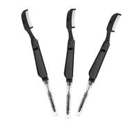 VALICLUD 3PCS Eyelash Brush Eyebrow Comb Double Ended Makeup Brush Tool for Women Sleek Lightweight Design for Gel Pomade Application for Eyebrow Grooming and Mascara Application