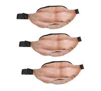 VALICLUD 3pcs Fanny Pack Prank Waist Bag for Men Funny Dad BOD Design for Travel Hiking and Outdoor Sports Durable Coin Purse for Everyday Use Great for Father Day and Birthdays