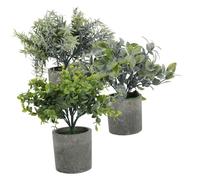 VALICLUD 3pcs Faux Potted Plants Bonsai Figurines Artificial Greenery Decorations for Office Home Desktop Lifelike and Indoor Plant