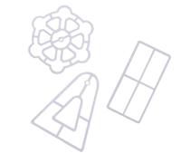 VALICLUD 3Pcs Ferris Wheel Cookie Cutters Set Non-Stick Plastic Biscuit Molds for Cake Decorating and Dessert Baking Tools