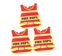 VALICLUD 3pcs Firefighter Vest for Imaginative Play Role Playing Games and Themed Parties Comfortable Dress Up Clothes for Boys
