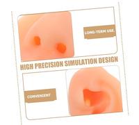 VALICLUD 3pcs Flexible Silicone Piercing Practice Model Set with Realistic Ear Nose Mouth for Body Piercing Training and Jewelry Display Hypoallergenic Soft Fake Ear for Acupuncture