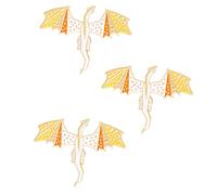 VALICLUD 3pcs Flying Dragon Enamel Pin Set Cartoon Dinosaur Brooches Metal Lapel Pins for Bags and Hats Creative Accessories for Boys and Girls and Adults