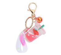 VALICLUD 3pcs Fruit Liquid Quicksand Keychain Acrylic Keyring Bag Ornament Cute Fruit Keychain for Keys Bag Pendant As Key Decoration