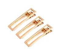 VALICLUD 3pcs Golden Alloy Hair Clips Accessories for Women Hollow Square Design Durable Stylish Hair Jewelry for Travel Gifting