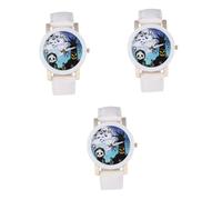 VALICLUD 3pcs Halloween Quartz Watch Pumpkin Witch Castle Theme Fashionable Belt Design for Women for Ghost Festival Activities and Daily Leisure Wear