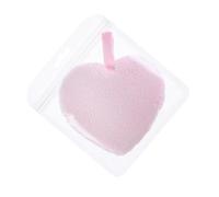 VALICLUD 3Pcs Heart Shape Makeup Removal Pads Pink Soft Reusable Face Washing Cosmetic Powder Puff Cleansing Pads for Female Daily Makeup Removal