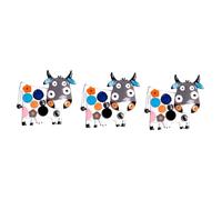 VALICLUD 3pcs Highland Cow Brooch Pin for Women Alloy Cartoon Animal Corsage Fashion Accessory for Clothing Props Random Color