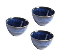 VALICLUD 3pcs Japanese Style Blue Ceramics Cups for Sake Tea Wine Water Safe Material Multipurpose Small Drinking Cups for Entertaining and Personal Use