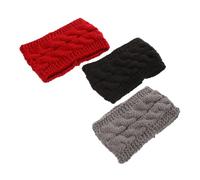 VALICLUD 3pcs Knitted Headbands for Women Warm Ear Warmers Elastic Hair Bands for Everyday Use Lightweight and Comfortable for Autumn to Spring Wear