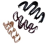 VALICLUD 3pcs Large Matte Jaw Hair Clips for Women Thick Hair Decorative Claw Clips Wavy Clamps Accessories for Updo and Styling