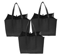 VALICLUD 3pcs Large Reusable Grocery Tote Bags Portable Non Woven Shopping Storage Bags for Groceries Beach Travel Easy to Clean Design for Convenient Storage
