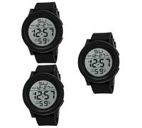 VALICLUD 3pcs Led Outdoor Sports Digital Watch Alarm Clock for Men Pedometer Function for Hiking and Daily Use